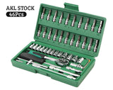 1/4 Inch Wrench Sockets Set 46 PCS, 1/4" Wrench Socket Set