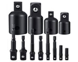 12Pc Drill Socket Adapter Set Impact Nut Driver Hex Extension Bit 1/4" 3/8" 1/2"
