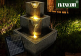 Solar Water Fountain Garden Features