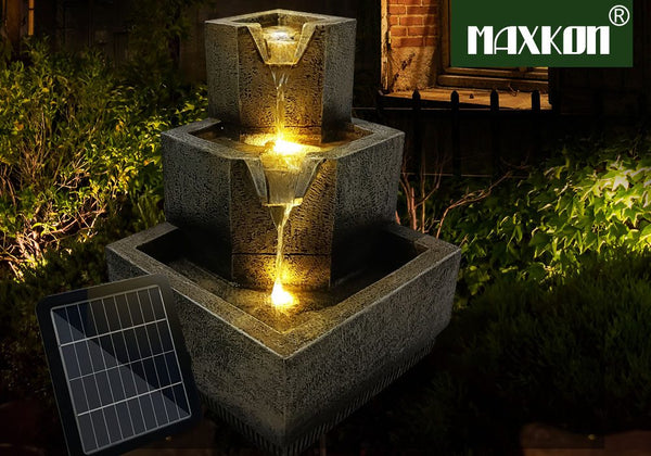 Solar Water Fountain Garden Features
