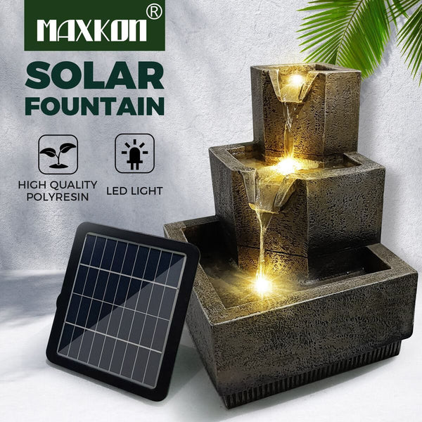 Solar Water Fountain Garden Features