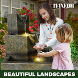 Solar Water Fountain Garden Features