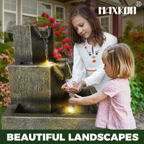 Solar Water Fountain Garden Features