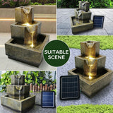 Solar Water Fountain Garden Features