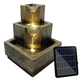 Solar Water Fountain Garden Features