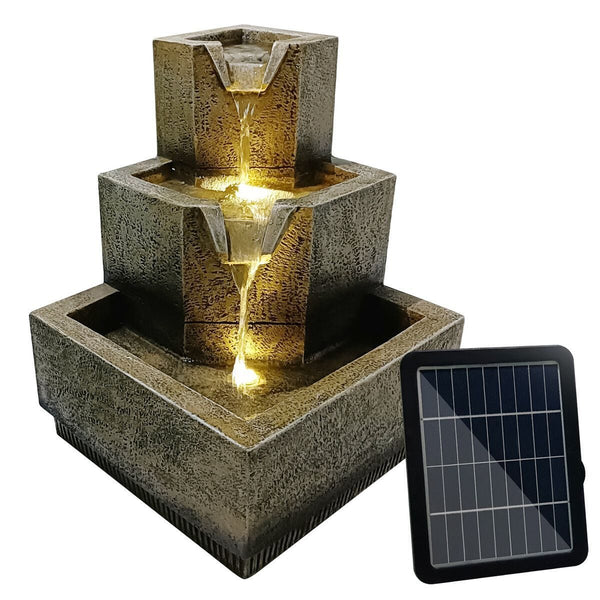 Solar Water Fountain Garden Features