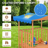Kids Playhouse Sand Pit Wooden Box Canopy Play Ground Station Outdoor Toys
