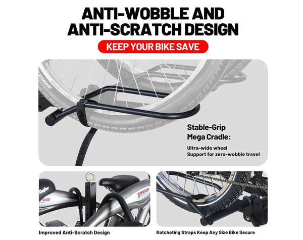 2 E Bike Rack Electric Bicycle Carrier Hitch Rear Platform for Car SUV Foldable