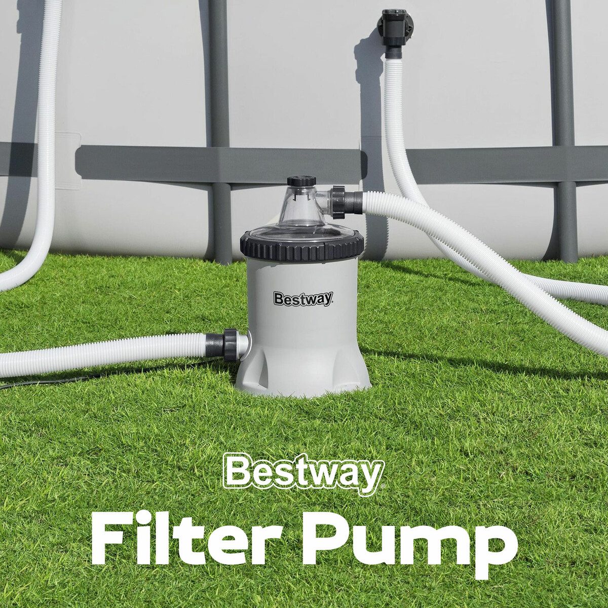 Bestway Pool Water Filter Pump System Above Ground Swimming Pool Clean ...