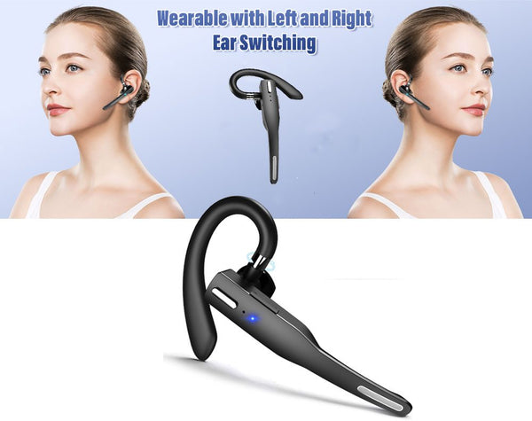 Bluetooth Headset Dual Mic Noise Cancelling Earpiece Hands