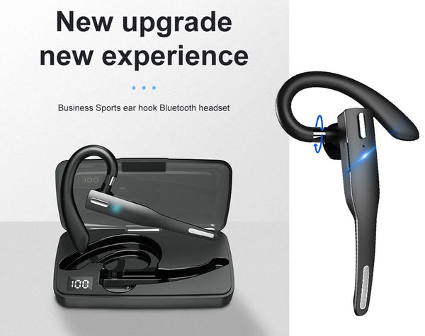 Bluetooth Headset Dual Mic Noise Cancelling Earpiece Hands
