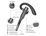 Bluetooth Headset Dual Mic Noise Cancelling Earpiece Hands