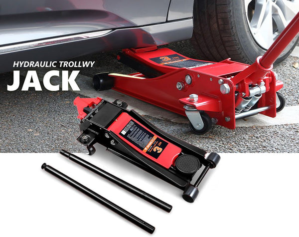Super Low Profile Hydraulic Trolley Floor Jack 3Ton