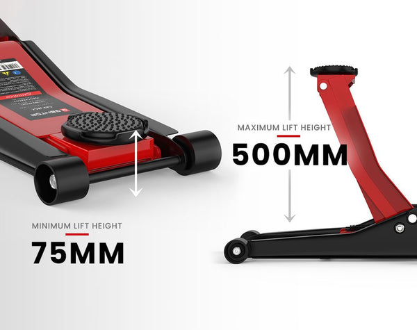 Super Low Profile Hydraulic Trolley Floor Jack 3Ton