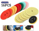 16pcs Diamond Polishing Pads Kit for Granite Stone Concrete