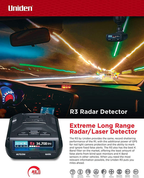 Uniden R3 Radar Detection