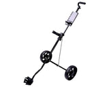 Foldable Golf Trundler Cart Push Pull Trolley with Wheels Portable Caddy