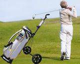 Foldable Golf Trundler Cart Push Pull Trolley with Wheels Portable Caddy