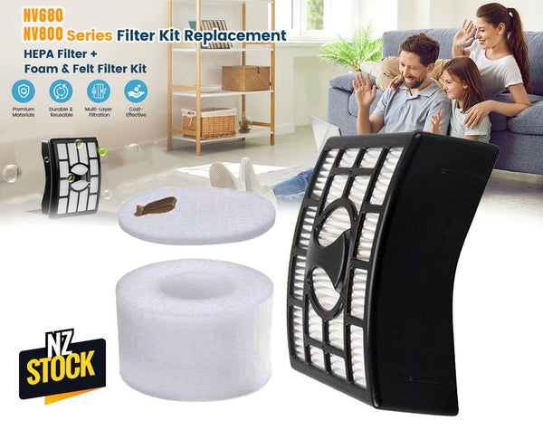 Replacement HEPA Filter Kit for Shark Rotator NV680 NV800 Series