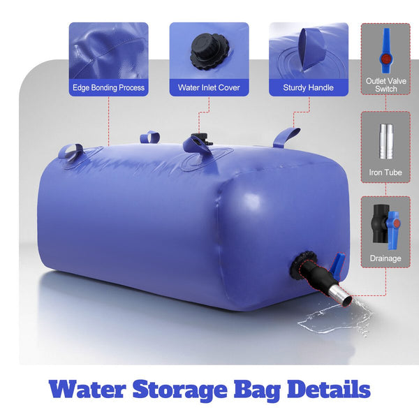 240L Water Storage Bladder Tank Container Portable for Emergency Camping Fishing