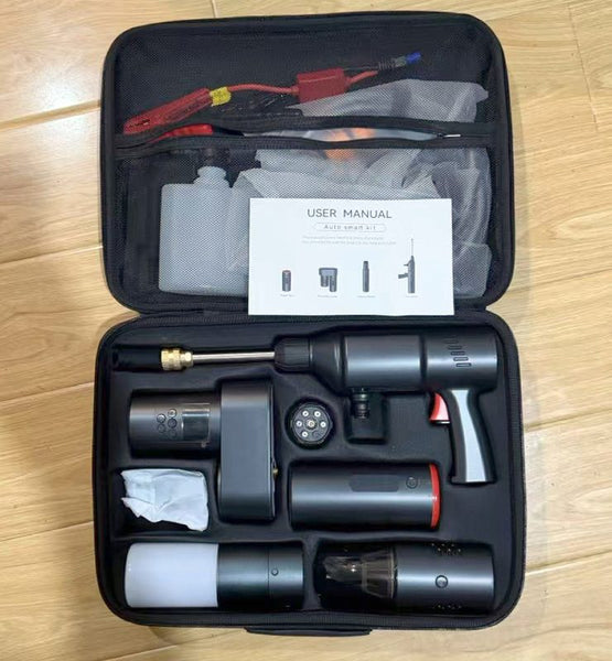 Car Jump Starter Power Bank Tire Inflator Pump Vacuum Cleaner Car Washer