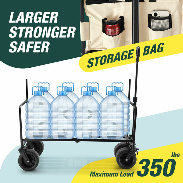Foldable Beach Trolley Cart Wagon