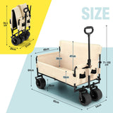 Foldable Beach Trolley Cart Wagon