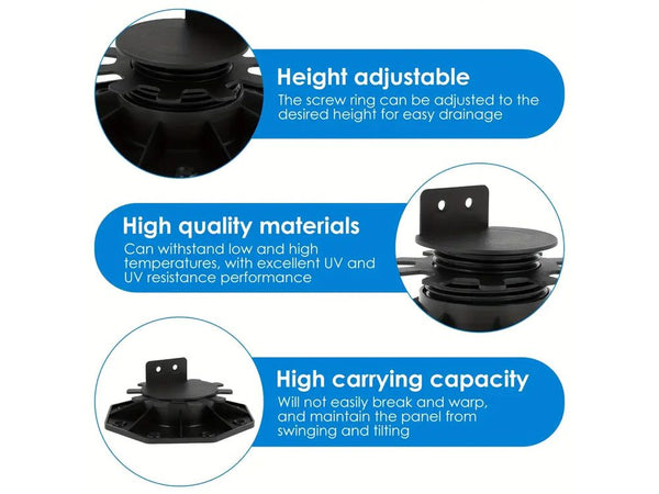 10Pcs Adjustable Deck Pedestal