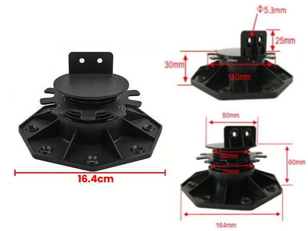 10Pcs Adjustable Deck Pedestal