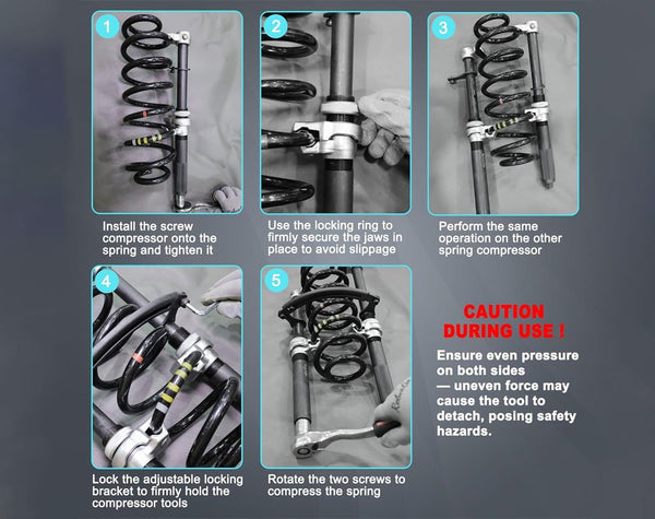 Professional Macpherson Strut Coil Spring Compressor Set