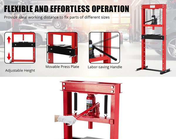 Hydraulic Shop Press 12 Ton Hydraulic Workshop Press