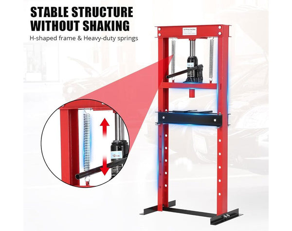 Hydraulic Shop Press 12 Ton Hydraulic Workshop Press