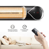 Infrared Heater Carbon Fibre 2000W Electric Patio Indoor Outdoor Strip Heater