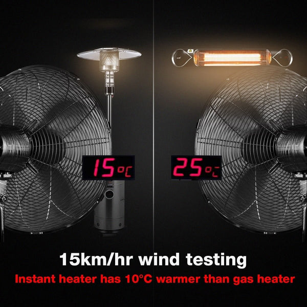 Infrared Heater Carbon Fibre 2000W Electric Patio Indoor Outdoor Strip Heater