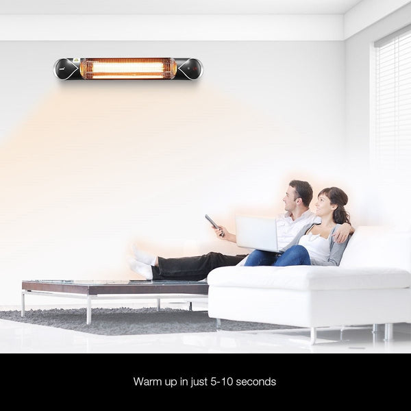 Infrared Heater Carbon Fibre 2000W Electric Patio Indoor Outdoor Strip Heater