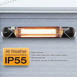 Infrared Heater Carbon Fibre 2000W Electric Patio Indoor Outdoor Strip Heater