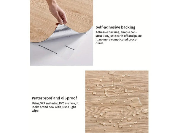 Self Adhesive Vinyl ,Wood Grain Pattern Floor Stickers