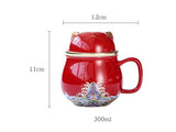 Ceramic Tea Mug Cup with Infuser and Lid