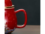Ceramic Tea Mug Cup with Infuser and Lid
