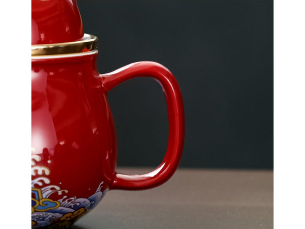 Ceramic Tea Mug Cup with Infuser and Lid