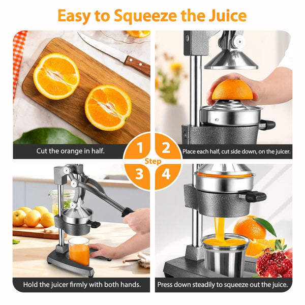 Commercial Manual Juicer Fruit Juice Lemon Squeezer Extractor Maker Hand Presser