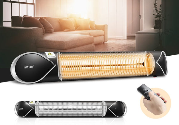Infrared Heater Carbon Fibre 2000W Electric Patio Indoor Outdoor Strip Heater