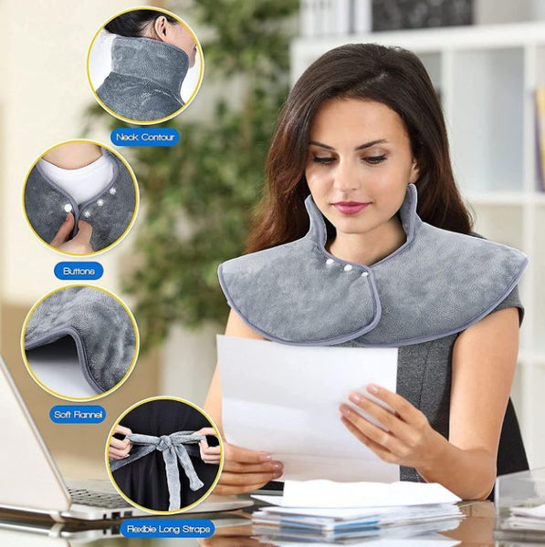 Heating Pad for Neck Shoulders Back, Pain Relief Electric Heating Pad