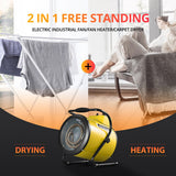 3000W Electric Fan Heater Industrial Portable Workshop For Room Carpet Dryer