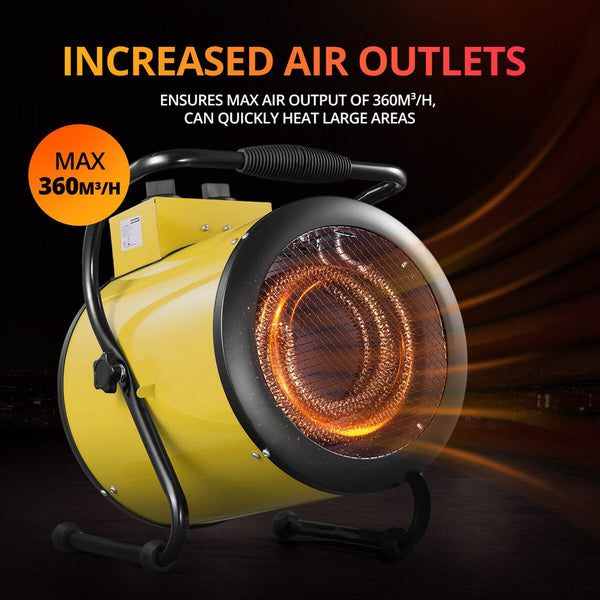 3000W Electric Fan Heater Industrial Portable Workshop For Room Carpet Dryer