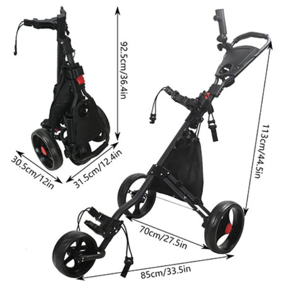 Golf Trundler 3 Wheel Umbrella Holder