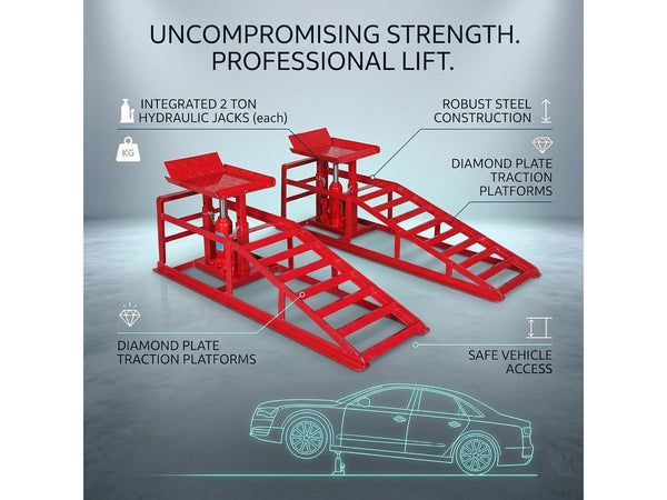 Hydraulic Car Ramps 4Ton Pair