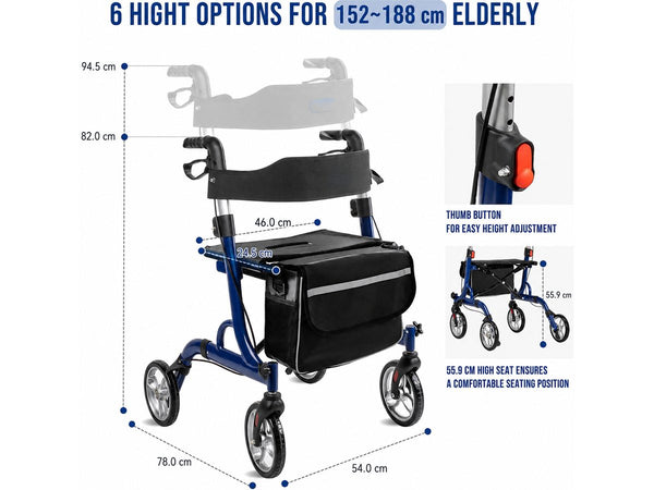 Folding Rollator Walker