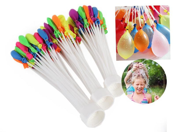 111 x Water Balloons & Hose Attachment Colourful