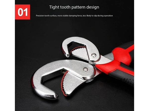 2pc Multi Function Adjustable Spanner Wrench Set Carbon Steel